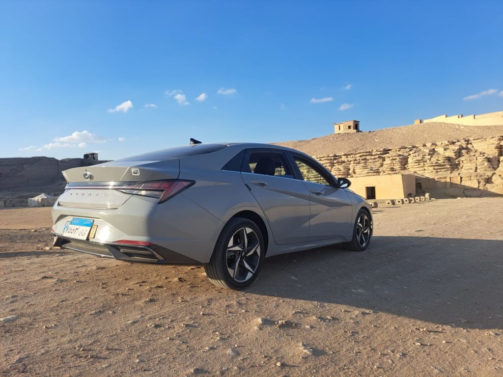 A car parked in a desert